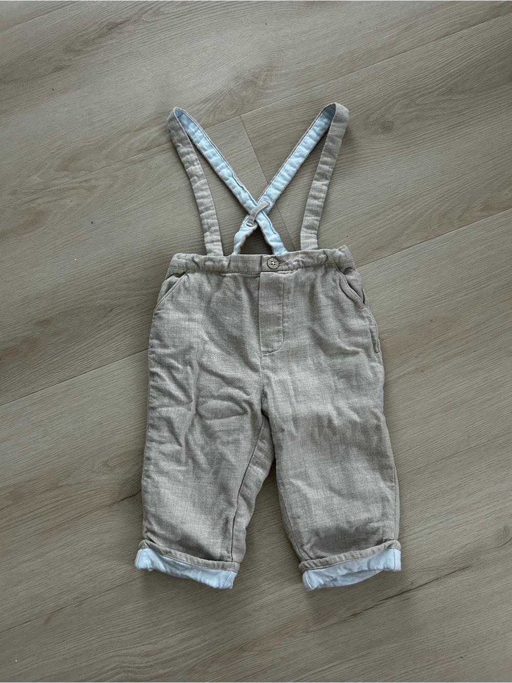 Janie and Jack 100% Cotton Suspender Pants